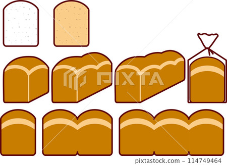 Mountain-shaped bread set 114749464