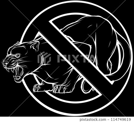 Contour in white line on black background 114749619