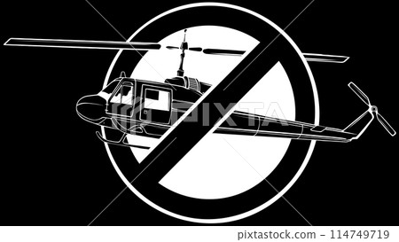 vector illustration of outline Helicopter design art vector illustration of outline Helicopter design art 114749719