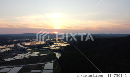 The sunrise rising from Mt. Awagatake (altitude 420m) 114750141