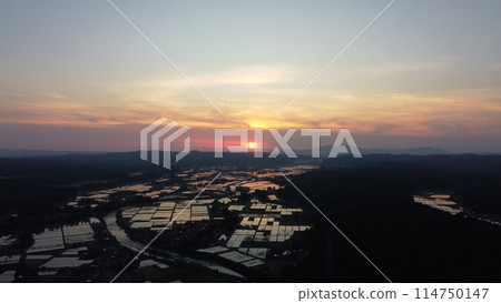 The sunrise rising from Mt. Awagatake (altitude 420m) The sunrise rising from Mt. Awagatake (altitude 420m) 114750147