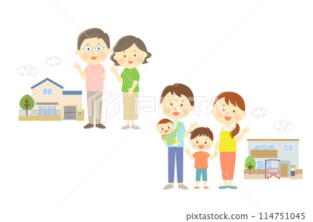 住在不同房子裡的家庭 住在不同房子裡的家庭 114751045