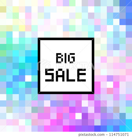 Big spring sale colorful banner - mosaic background 114751071