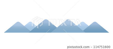 簡單的雪山山脈風景圖孤立在白色背景上的平面向量素材 簡單的雪山山脈風景圖孤立在白色背景上的平面向量素材 114751600
