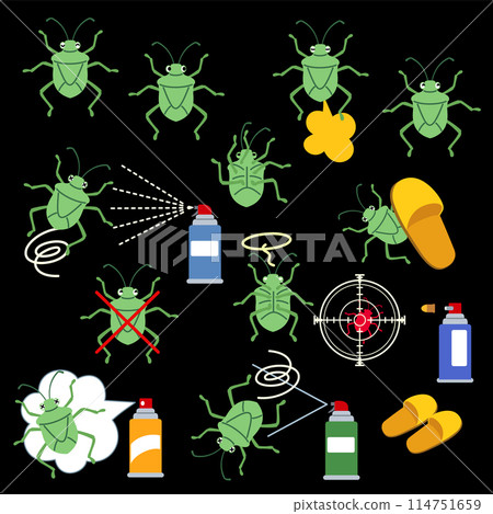 臭蟲和消滅圖像的插圖素材, 臭蟲和消滅圖像的插圖素材, 114751659