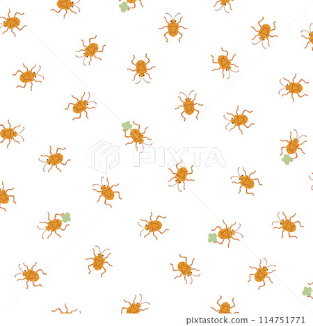Unique and cute stink bug pattern background, 114751771