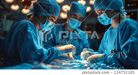 Team of Surgeons Performing Surgery 114752185