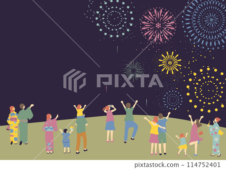 欣賞煙花表演的人 114752401