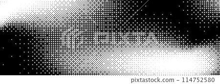 Pixelated bitmap grunge gradient texture. Black dither pattern wallpaper. Abstract glitchy pattern. 8 bit video game background. Wide raster backdrop. Retro pixel art Illustration. Vector Pixelated bitmap grunge gradient texture. Black dither pattern wallpaper. Abstract glitchy pattern. 8 bit video game background. Wide raster backdrop. Retro pixel art Illustration. Vector 114752580
