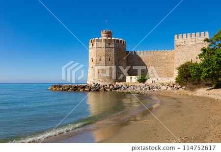 Mamure Kalesi castle in Anamur at day. Turkey 114752617