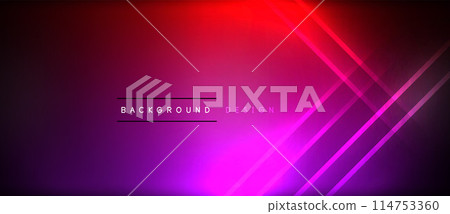 Glowing neon lines on a dark background create a striking visual effect Glowing neon lines on a dark background create a striking visual effect 114753360