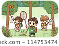 Collecting insects in the forest 114753474