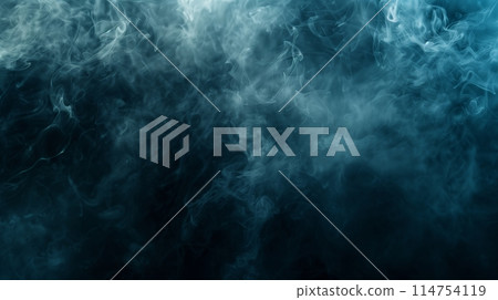 Dark fumes rise against a stark backdrop, framed with ample space. 114754119
