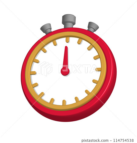 Stopwatch timer 3D illustration 114754538