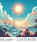 太陽從夏日的天空升起 114754556