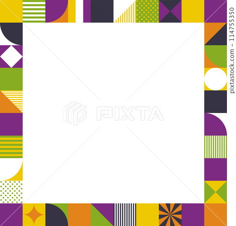 Square frame_geometric pattern 114755350