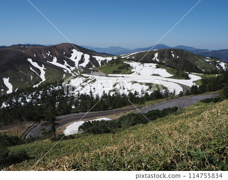 The road through the mountains in May 2 The road through the mountains in May 2 114755834