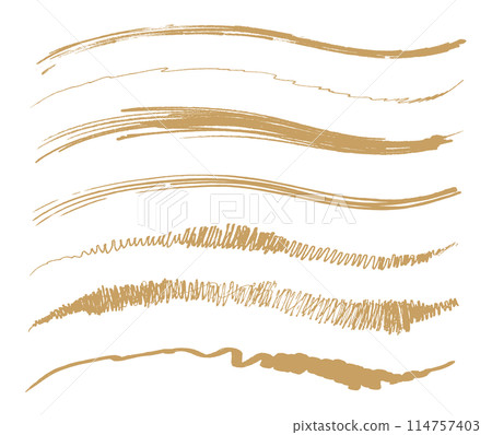 模擬觸感材質：毛筆質感墨水墨水筆刷圖案波浪紋毛筆手寫素材。筆觸 114757403