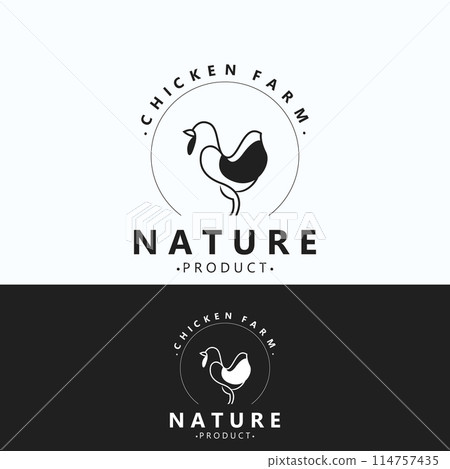 Chicken Farm logo design, animal icon for groceries, butcher shop, farmer market lifestock template Chicken Farm logo design, animal icon for groceries, butcher shop, farmer market lifestock template 114757435