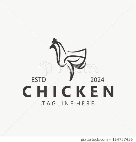 Chicken Farm logo design, animal icon for groceries, butcher shop, farmer market lifestock template Chicken Farm logo design, animal icon for groceries, butcher shop, farmer market lifestock template 114757436