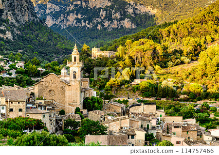 Beautiful views of the famous and picturesque town of Valldemosa Mallorca Balearic Islands Spain Beautiful views of the famous and picturesque town of Valldemosa Mallorca Balearic Islands Spain 114757466