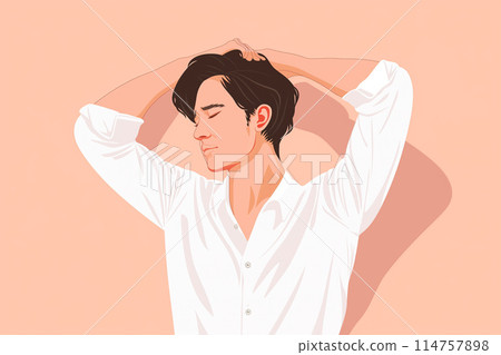 Men who are concerned about underarm odor 114757898