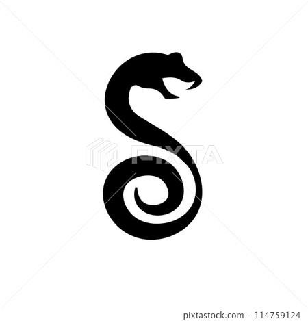 black snake icon vector illustration concept design template black snake icon vector illustration concept design template 114759124