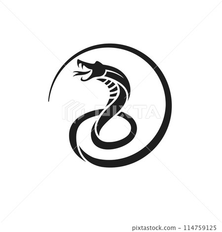 black snake icon vector illustration concept design template black snake icon vector illustration concept design template 114759125