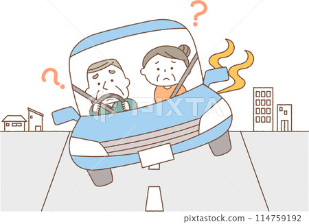 Senior couple with unstable driving Senior couple with unstable driving 114759192