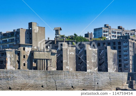 從海上看到的軍艦島風景 114759454