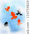 夏季圖像背景與金魚 114759829