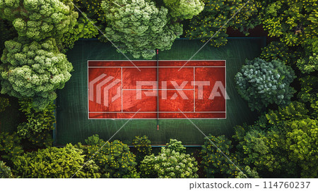 Tennis court Top view. Sport concept. Tennis court background. Tennis court Top view. Sport concept. Tennis court background. 114760237