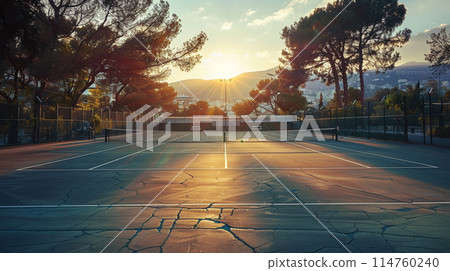 Tennis court. Sport concept. Tennis court background. 114760240