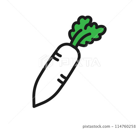 Illustration of a simple radish 114760258