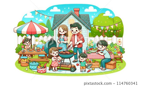 Family barbecue 114760341