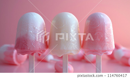 3d render of ice cream on pastel background 114760417