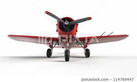 3d of plane on white background. Travel concept. 114760447