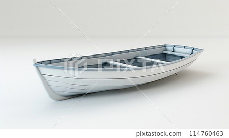 3d boat on white background 3d boat on white background 114760463