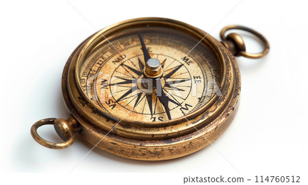 Compass on white background. Travel concept. 114760512