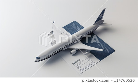 plane on white background. Travel concept. plane on white background. Travel concept. 114760526