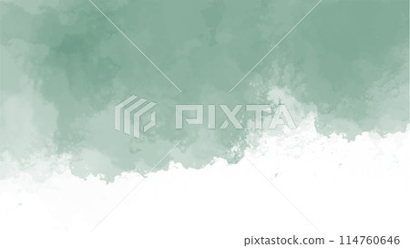 Abstract green watercolor background.Hand painted watercolor. vector 114760646