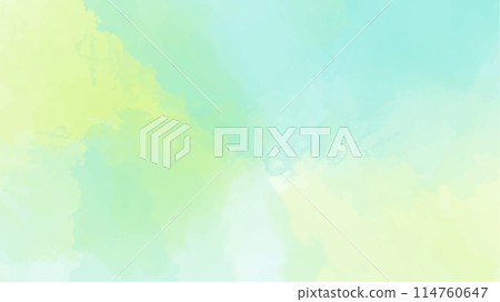 Abstract green watercolor background.Hand painted watercolor. vector 114760647