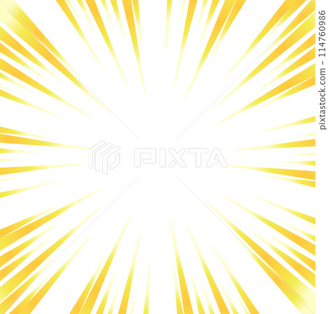 Yellow gradient concentrated line material 114760986