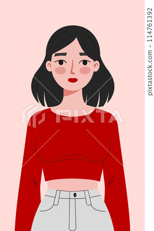 Vector Illustration brief women Minimaliststyle 114761392