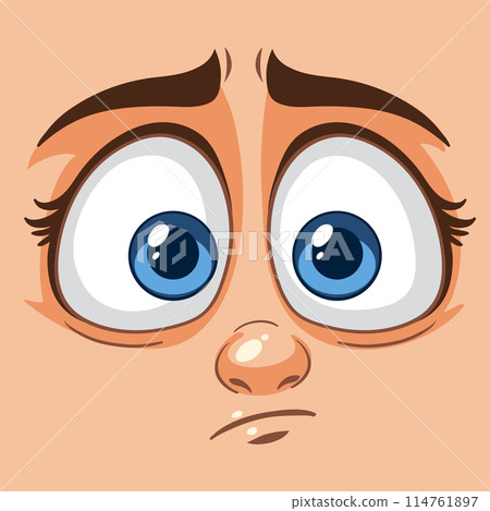 Surprised Cartoon Face Expression Surprised Cartoon Face Expression 114761897