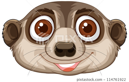 Smiling Meerkat Cartoon Face Smiling Meerkat Cartoon Face 114761922