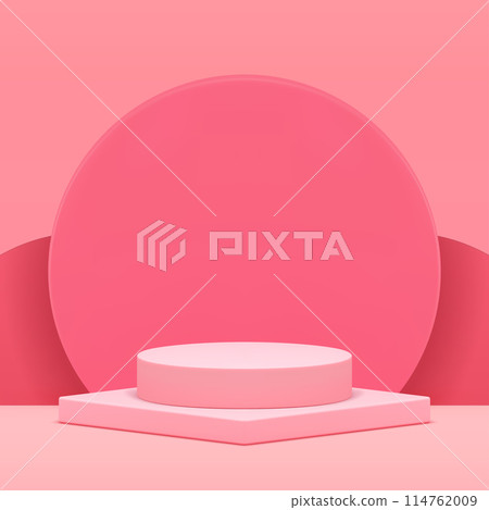 3d podium pedestal elegant feminine pink geometric showroom realistic vector illustration 3d podium pedestal elegant feminine pink geometric showroom realistic vector illustration 114762009