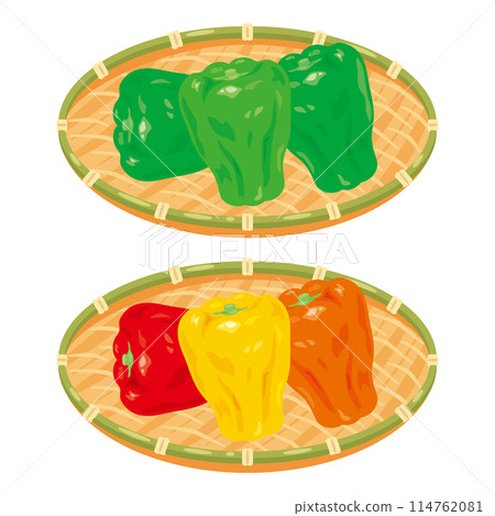 漏勺中的青椒 漏勺中的青椒 114762081