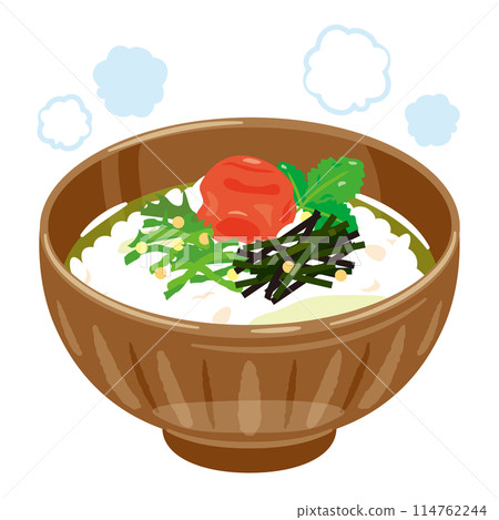 Plum tea served in a rice bowl Plum tea served in a rice bowl 114762244