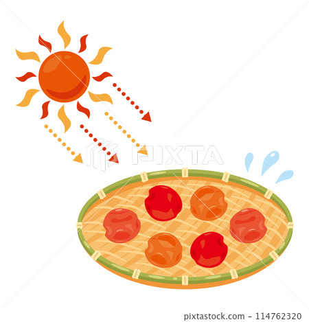 梅干在陽光下曬乾 梅干在陽光下曬乾 114762320